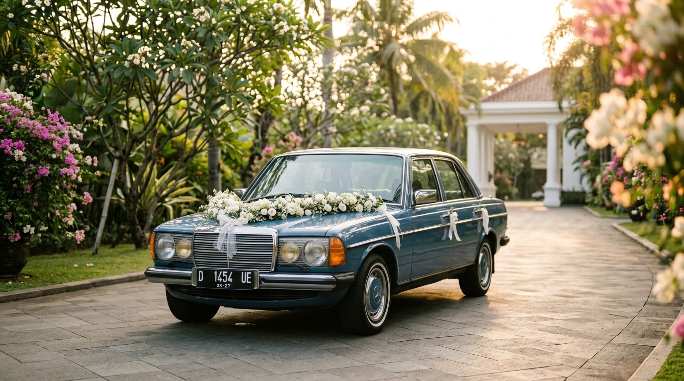 Mercedes-Benz Tiger 1977 China Blue untuk Pernikahan